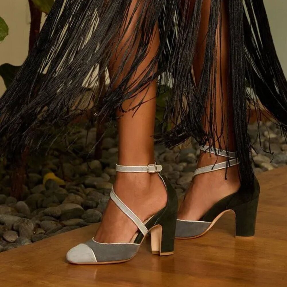 Mavette Colorblock Nola Dorsay Pump Heels Size 39.5EU - Picture 4 of 12